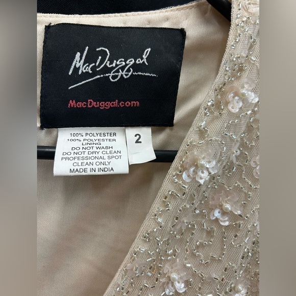 Mac Duggal 10810 NWOT Ruffle Sleeves Beaded Dress - Picture 9 of 9